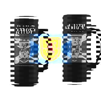 Hamilton Scottish Clan Name Gift Scotland Flag Festival Coffee Mug | Mazezy