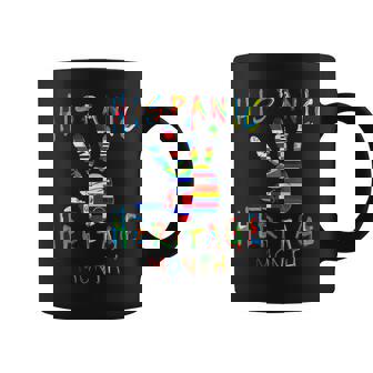 Hand National Hispanic Heritage Month All Countries Flag Coffee Mug | Mazezy