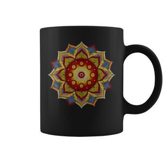Handpan Hang Drum Mandala Natural Colored Coffee Mug | Mazezy