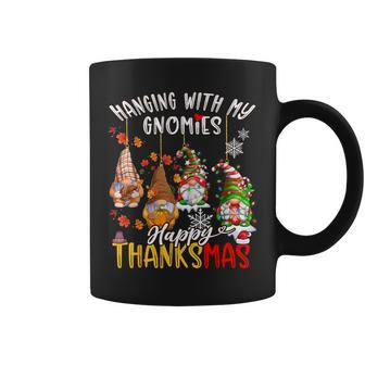 Hanging With My Gnomies Happy Thanksmas Thanksgiving Xmas Coffee Mug - Thegiftio UK