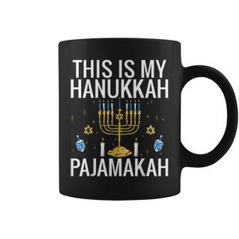 This Is My Hanukkah Pajamakah Menorah Chanukah Pajamas Pjs Coffee Mug - Monsterry DE