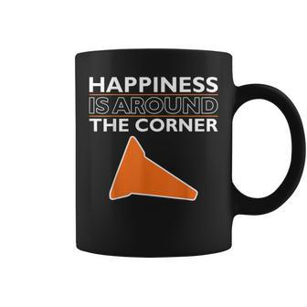 Happiness Is Around I Cone And Racing Car Design Autocross Racing Funny Gifts Coffee Mug | Mazezy