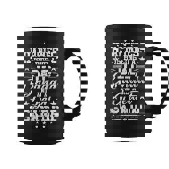 Happiness Is Being A Dad Grandad And Great Grandad Funny Gifts For Dad Coffee Mug | Mazezy