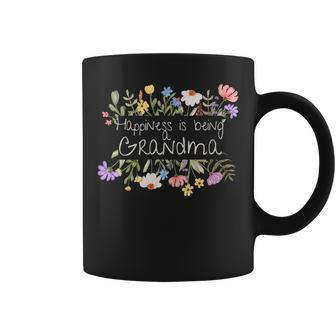 Happiness Is Being A Grandma Gift For Womens Gifts For Grandma Funny Gifts Coffee Mug | Mazezy