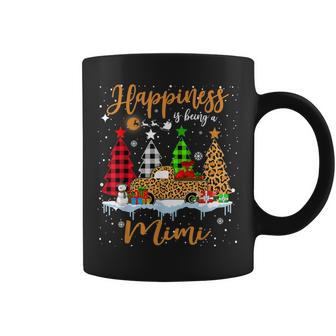 Happiness Is Being A Mimi Christmas Tree Leopard Truck Coffee Mug | Mazezy AU