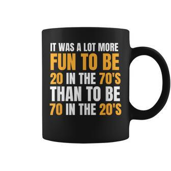 Happy 70Th Birthday Retirement 70'S Living In The 20'S Coffee Mug - Thegiftio UK