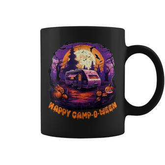 Happy Camp O Ween Camping Halloween Costume Pumpkin Coffee Mug - Monsterry