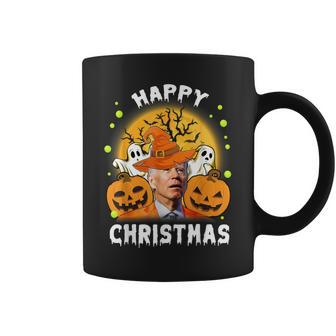 Happy Christmas Joe Biden Confused Halloween Pumpkin Coffee Mug - Monsterry