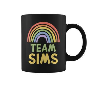 Happy Colorful Team Sims Rainbow Pride Green Yellow Coffee Mug | Mazezy