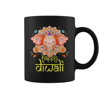 Happy Diwali Festival Of Light Hindu Indian Elephant Baby Coffee Mug - Monsterry DE