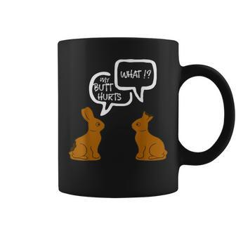 Happy Easter Chocolate Bunny My Butt Cute Rabbit Funny Gifts For Rabbit Lovers Funny Gifts Coffee Mug | Mazezy