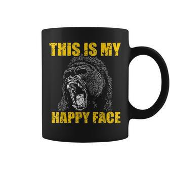 This Is My Happy Face Gorilla Ape Lover Coffee Mug | Mazezy