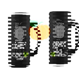 Happy Fall Autumn Pumpkin With Leaves Pumpkin Coffee Mug | Mazezy