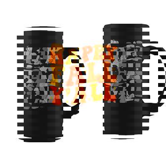 Happy Fall Yall Squad Groovy Fall Autumn And Halloween Halloween Coffee Mug | Mazezy