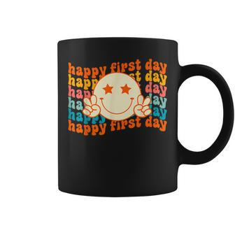 Happy First Day Of School Smile Face Back To School Teachers Coffee Mug - Seseable