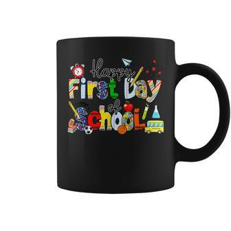 Happy First Day Of School Teachers Students Back To School Coffee Mug - Seseable