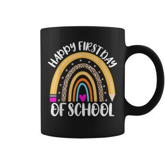 Happy First Day Of School Rainbow Leopard Teacher Student Coffee Mug - Seseable