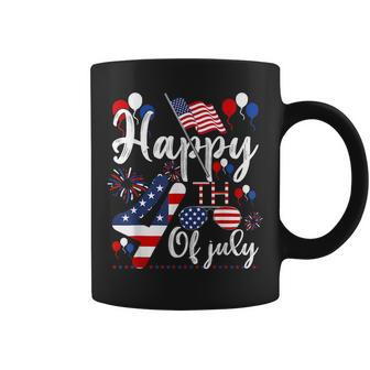 Happy Fourth Of July Patriotic American Us Flag 4Th Of July Coffee Mug - Monsterry