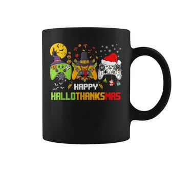 Happy Hallothanksmas Video Games Controller Halloween Xmas Coffee Mug - Monsterry DE