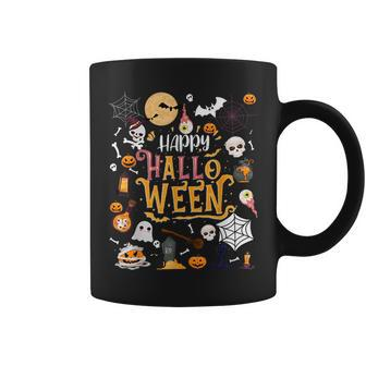 Happy Halloween Pumpkin Ghosts Witch Bats Candy Corn Skulls Pumpkin Funny Gifts Coffee Mug | Mazezy