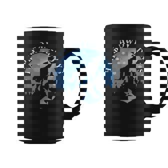 Happy Howlidays With Howling Wolf And Moon Coffee Mug | Mazezy