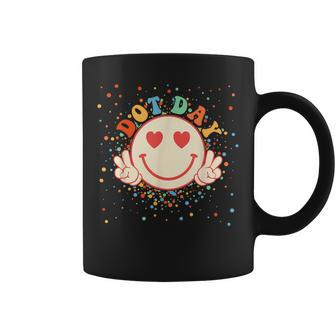 Happy International Dot Day Smile Face Groovy Polka Dot Coffee Mug - Seseable