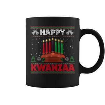 Happy Kwanzaa Kinara African American Ugly Christmas Sweater Coffee Mug | Mazezy AU