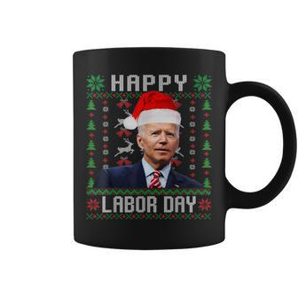 Happy Labor Day Joe Biden Christmas Ugly Sweater Coffee Mug - Seseable