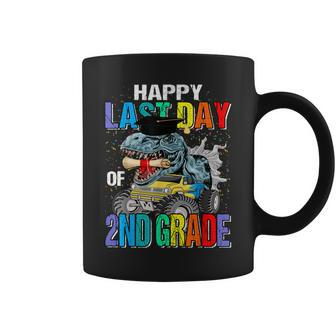 Happy Last Day Of 2Nd Grade Monster Truck Dinosaur Coffee Mug | Mazezy