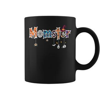 Happy Momster Halloween Mom Fall Holiday Graphic Coffee Mug | Mazezy