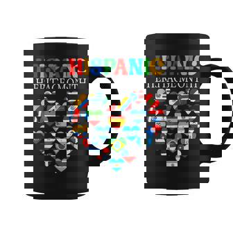 Happy National Hispanic Heritage Month All Countries Heart Coffee Mug | Mazezy