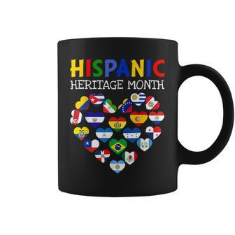 Happy National Hispanic Heritage Month All Countries Heart Coffee Mug - Monsterry AU