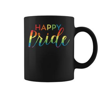 Happy Pride Gay Lgbt Day Month Parade Rainbow Flag Coffee Mug | Mazezy