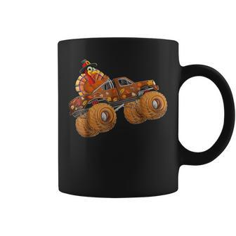 Happy Thanksgiving Riding Monster Truck Turkey Fall Autumn Coffee Mug | Mazezy