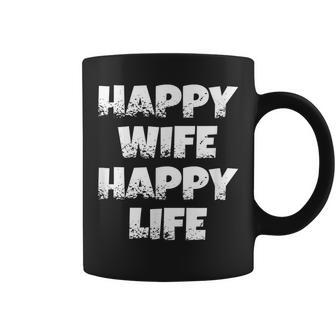 Happy Wife Happy Life Funny Gifts For Wife Coffee Mug | Mazezy
