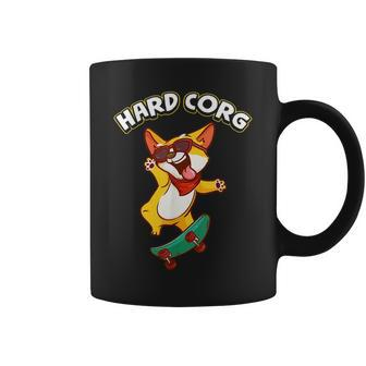 Hard Corq Funny Corgi Hard Core Joke Pun Coffee Mug | Mazezy