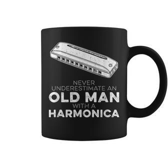 Harmonicist Never Underestimate An Old Man With Harmonica Coffee Mug - Seseable