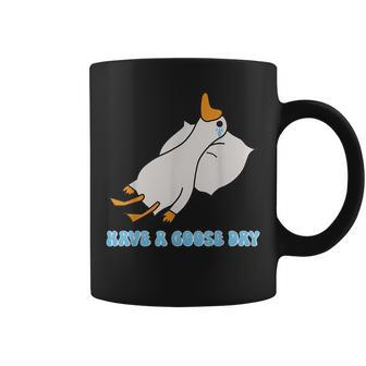Have A Goose Day Funny Crying Goose Duck Saying Retro Coffee Mug | Mazezy