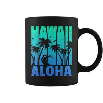 Hawaii Vintage Hawaiian Islands Aloha State Retro Beach Surf Coffee Mug | Mazezy