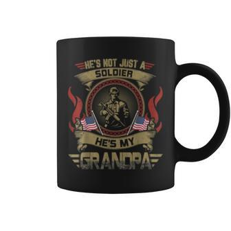 He Is Not Just A Soldier He Is My Grandpa Funny Veteran Coffee Mug | Mazezy
