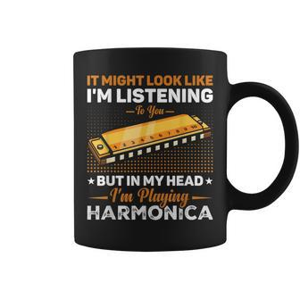 In My Head I'm Playing Harmonica Harmonica Music Lover Coffee Mug | Mazezy