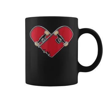 Heart Board Skateboard Love Coffee Mug | Mazezy