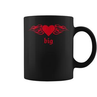 Heart Flames Big Little Sister Sorority Reveal For Big Coffee Mug - Thegiftio UK