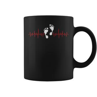 Heartbeat Footprint Chiropodist Foot Doctor Podiatrist Coffee Mug | Mazezy