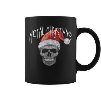 Heavy Metal Christmas Skull Santa Coffee Mug | Mazezy
