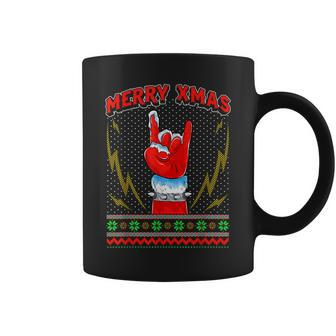 Heavy Metal And Rock Ugly Christmas Sweater Coffee Mug | Mazezy