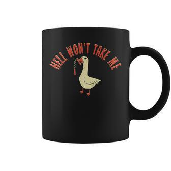 Hell Wont Take Me Funny Duck Coffee Mug - Thegiftio UK