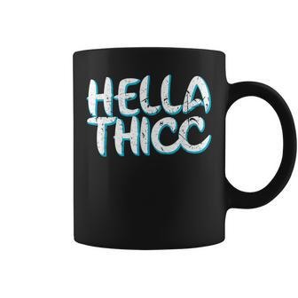 Hella Thicc Thick Thighs Melanin Poppin Christmas Coffee Mug | Mazezy