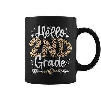 Hello 2Nd Grade Leopard Teacher Back To School Girls Women Coffee Mug - Monsterry