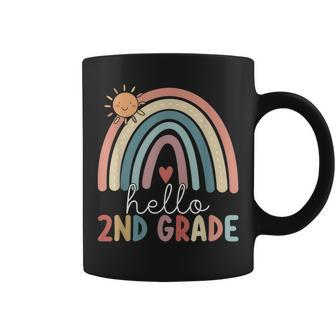 Hello 2Nd Grade Teacher Boho Rainbow Team Second Grade Coffee Mug - Seseable